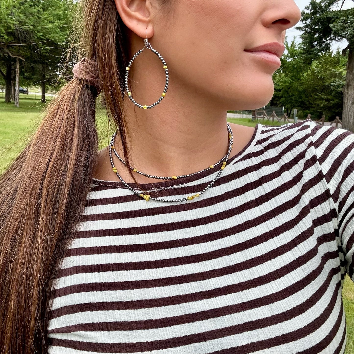 Palomino Turquoise Stack – 3 Piece Necklace & Earring Set
