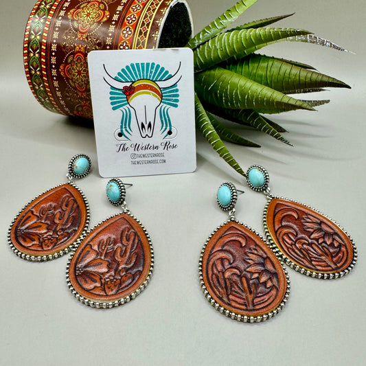 Macy Tooled Earrings