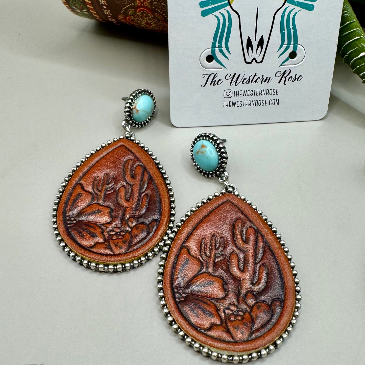 Macy Tooled Earrings