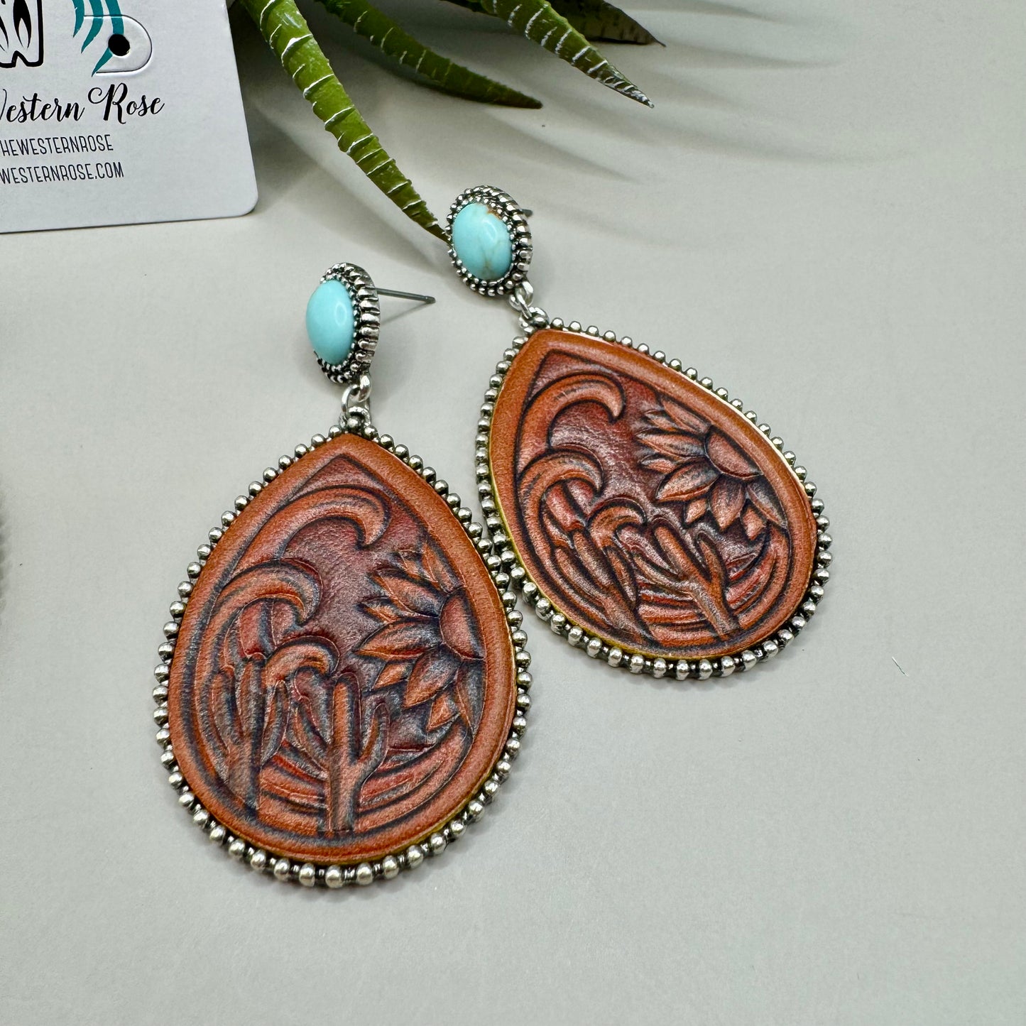 Macy Tooled Earrings