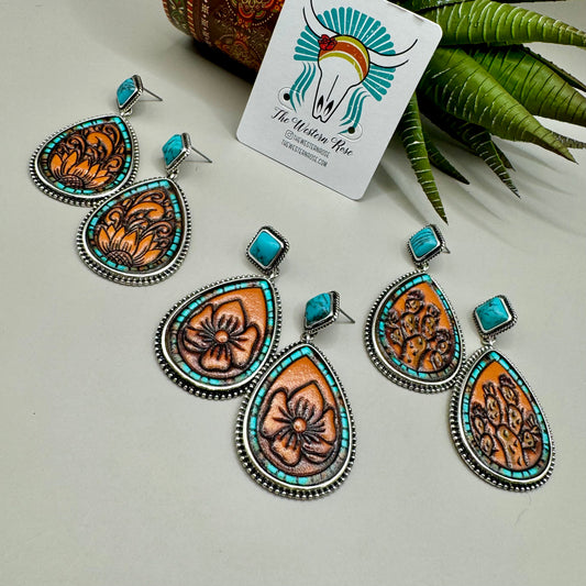 Laken Tooled Earrings