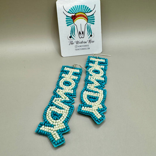 Howdy Beaded Earrings