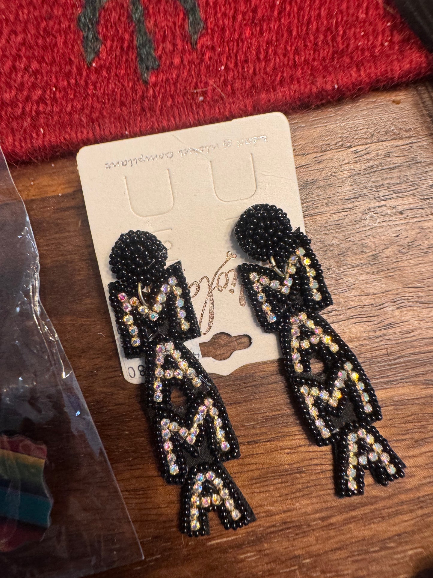Black mama earring