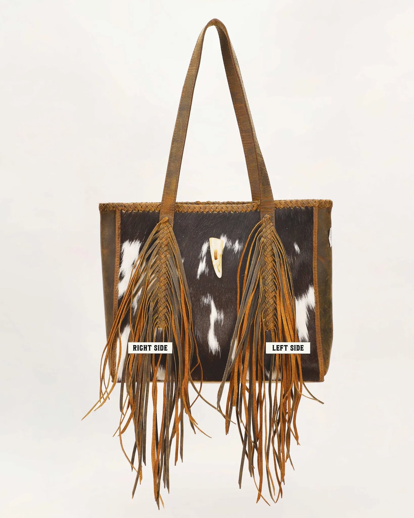 Loyal West Hide And Fringe Medium Cowhide Purse