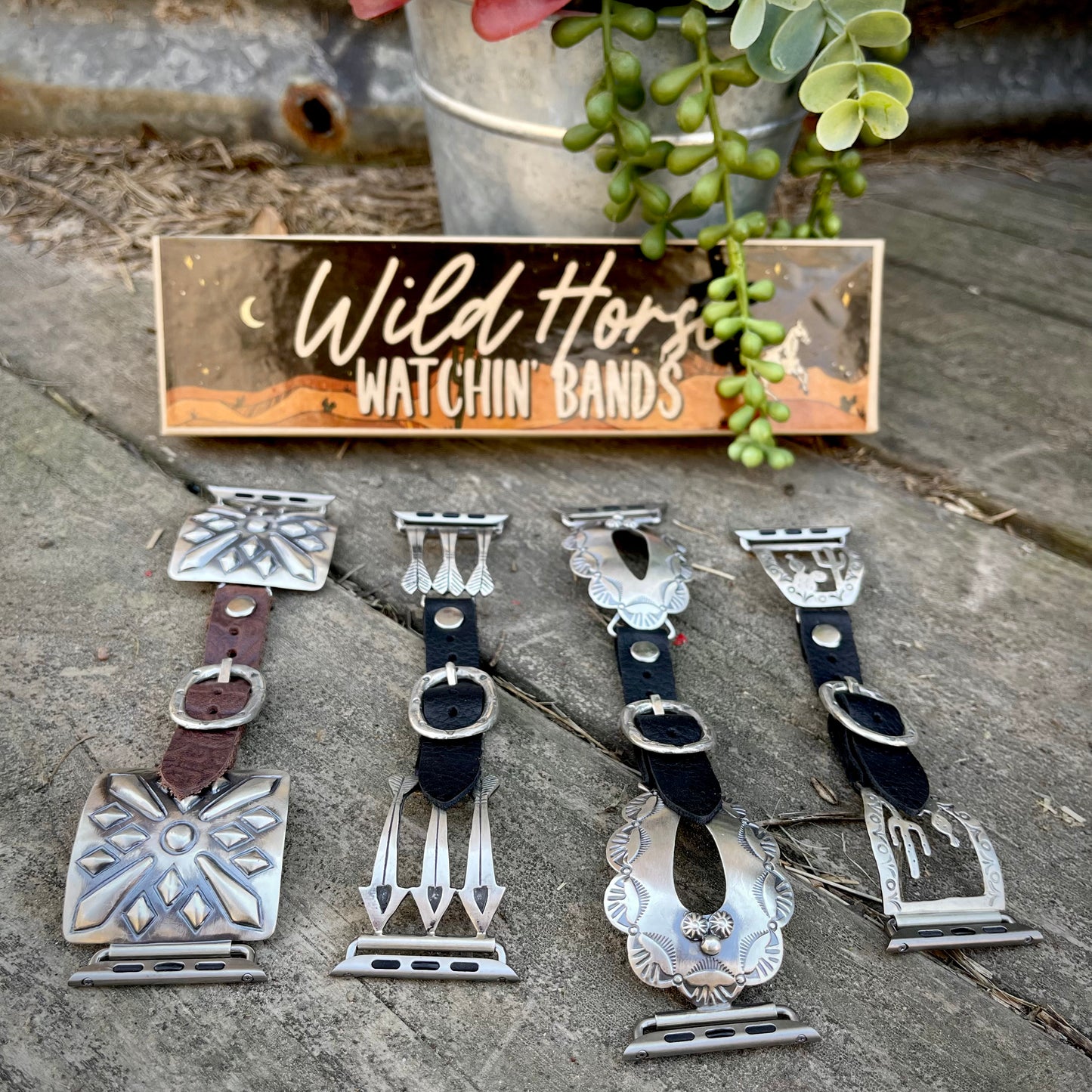 Sterling Wild Horse Watch Bands