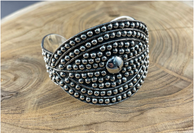 Oval Multiball Sterling Cuff