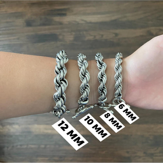 Sterling Rope Bracelet
