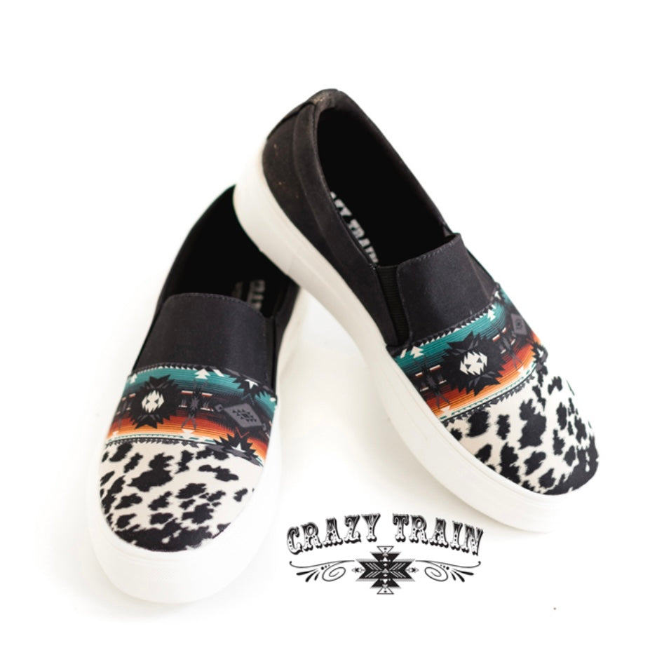 Cowprint Aztec Shoes