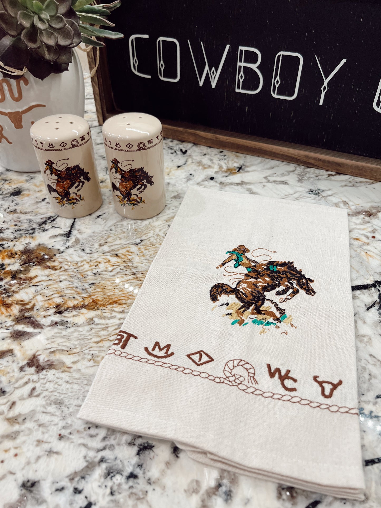 The Bronc Kitchen Towel Set of 2