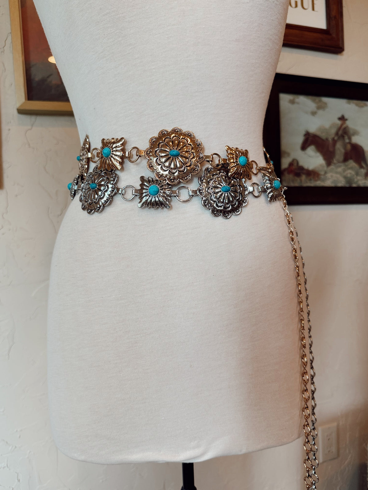 The Stevie Concho Belt in Silver