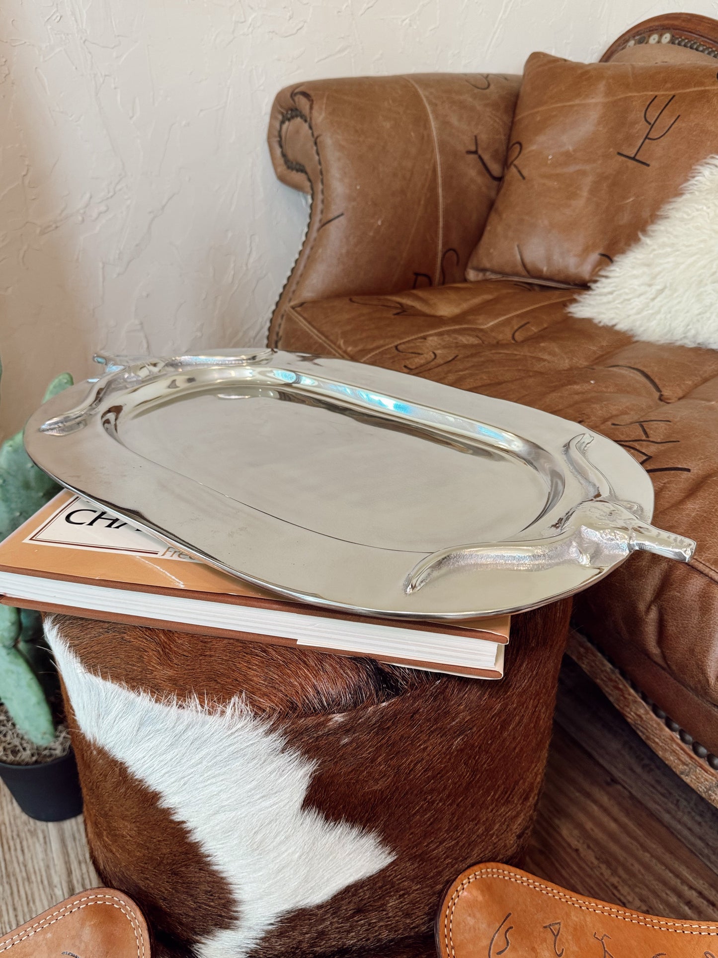 The Silver Bull Oval Platter