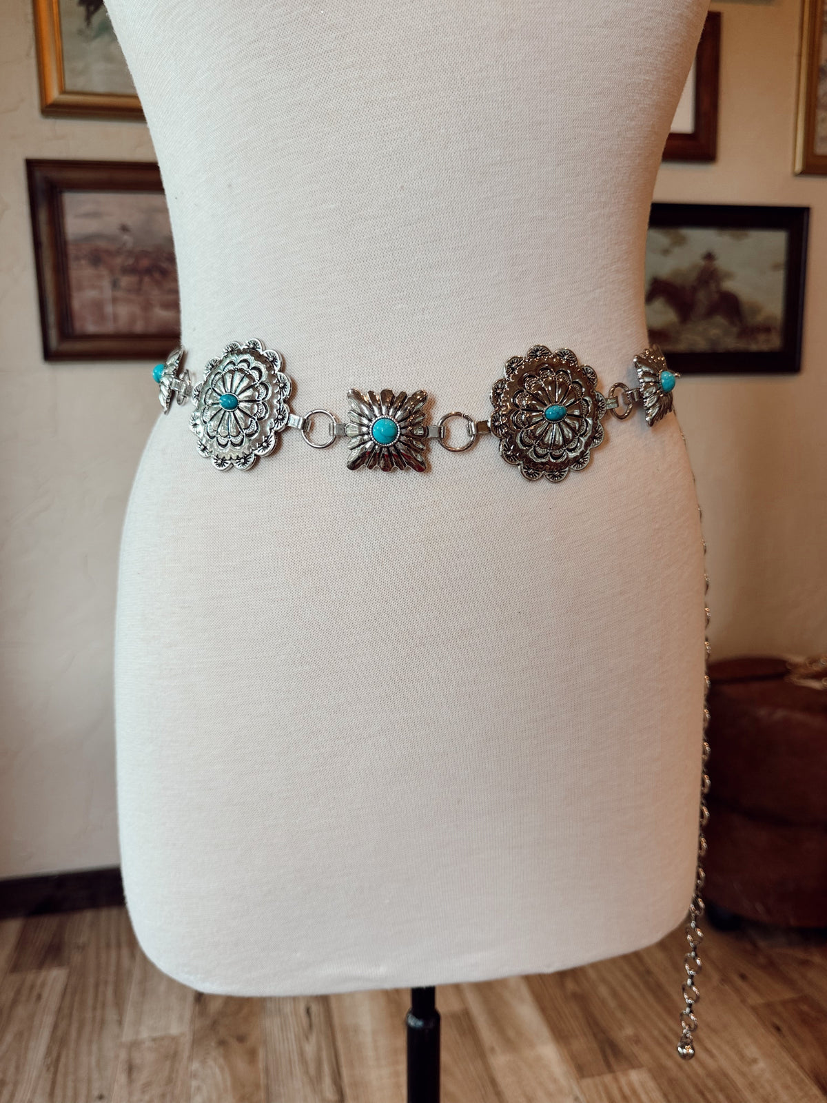 The Stevie Concho Belt in Silver