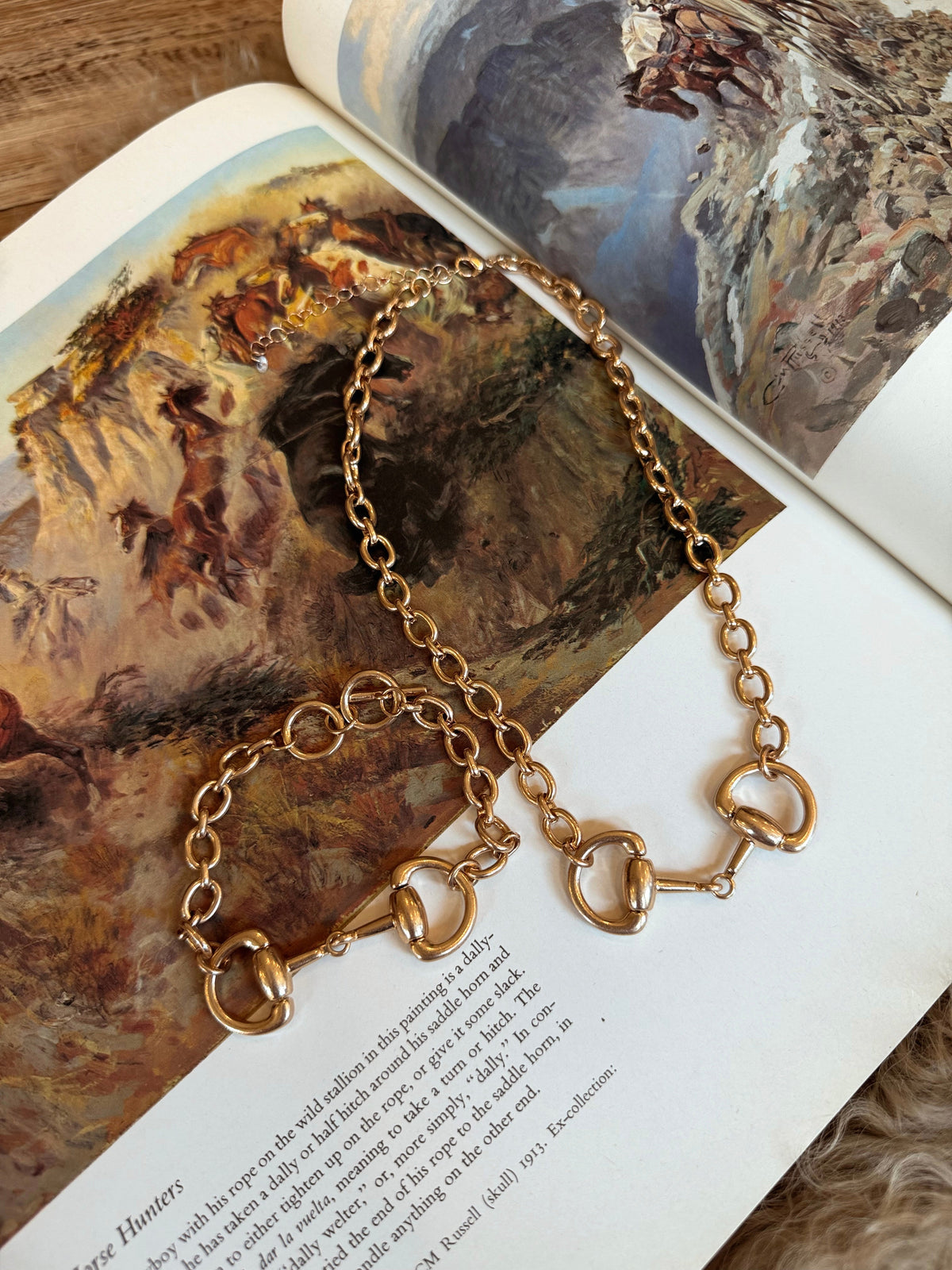 The Horse Bit Chain Bracelet in Gold