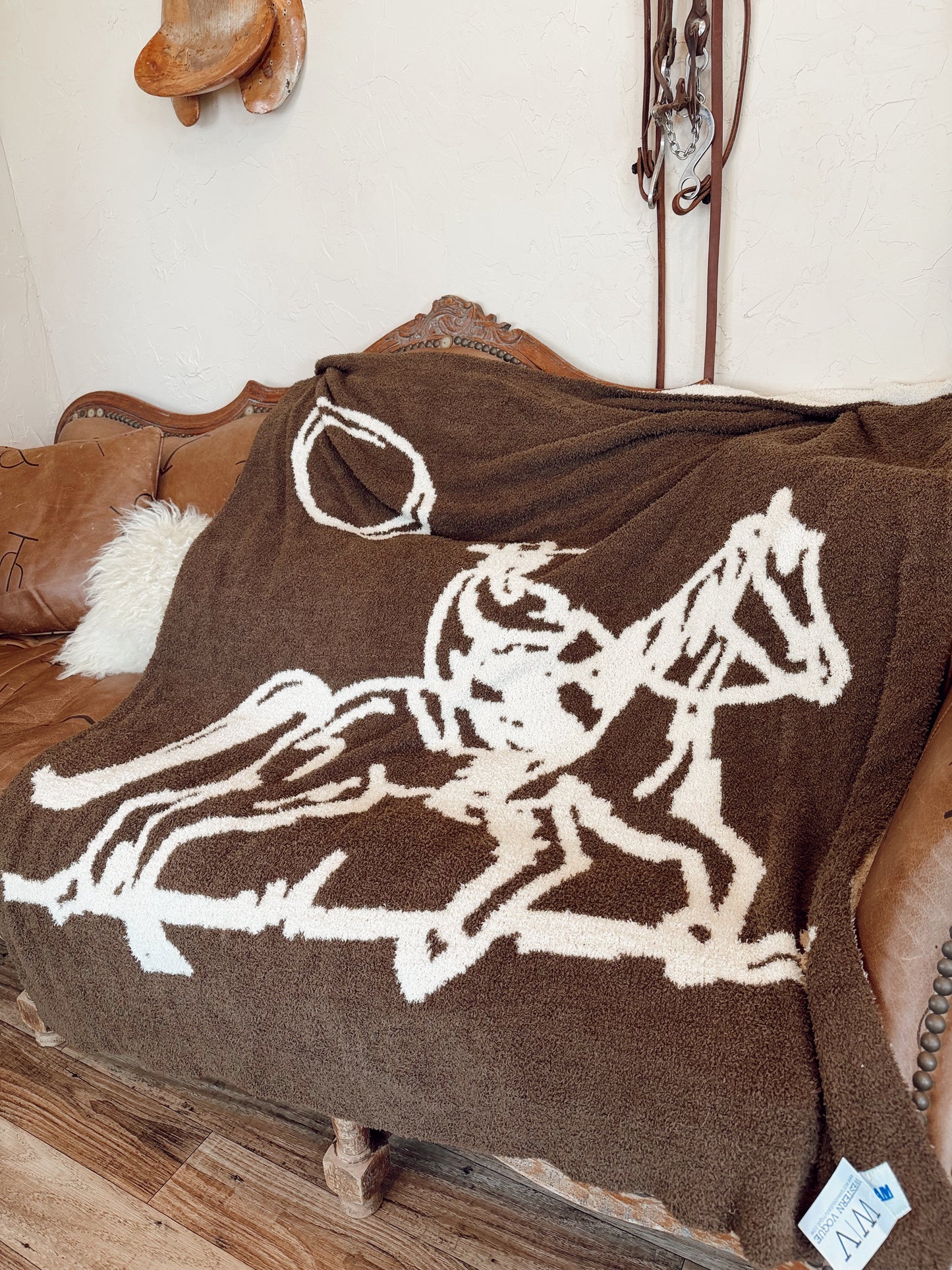 The Cowboy Drifter Throw Blanket