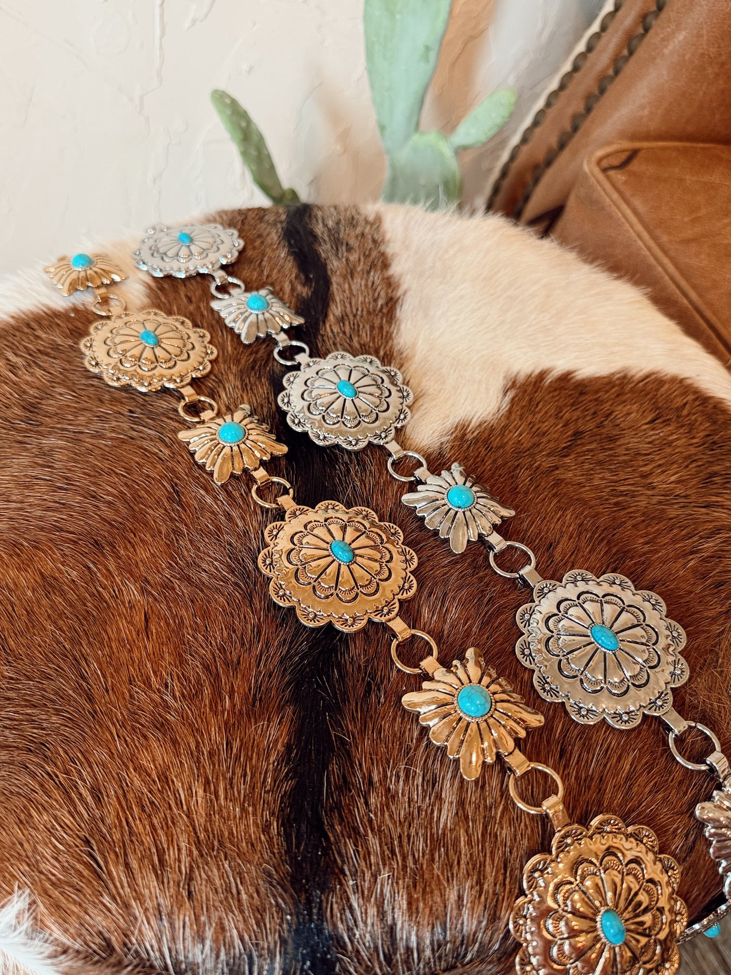 The Stevie Concho Belt in Gold