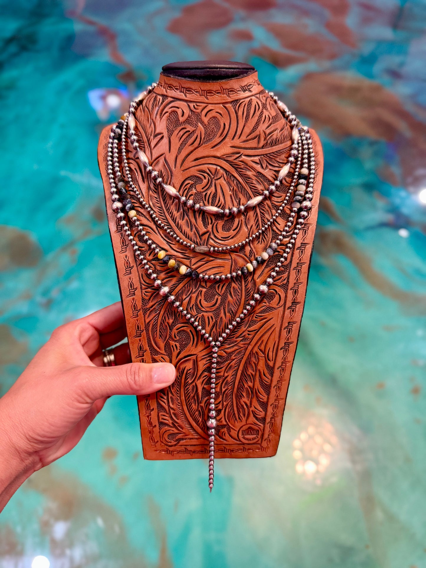Sterling Silver & Natural Stone Stack