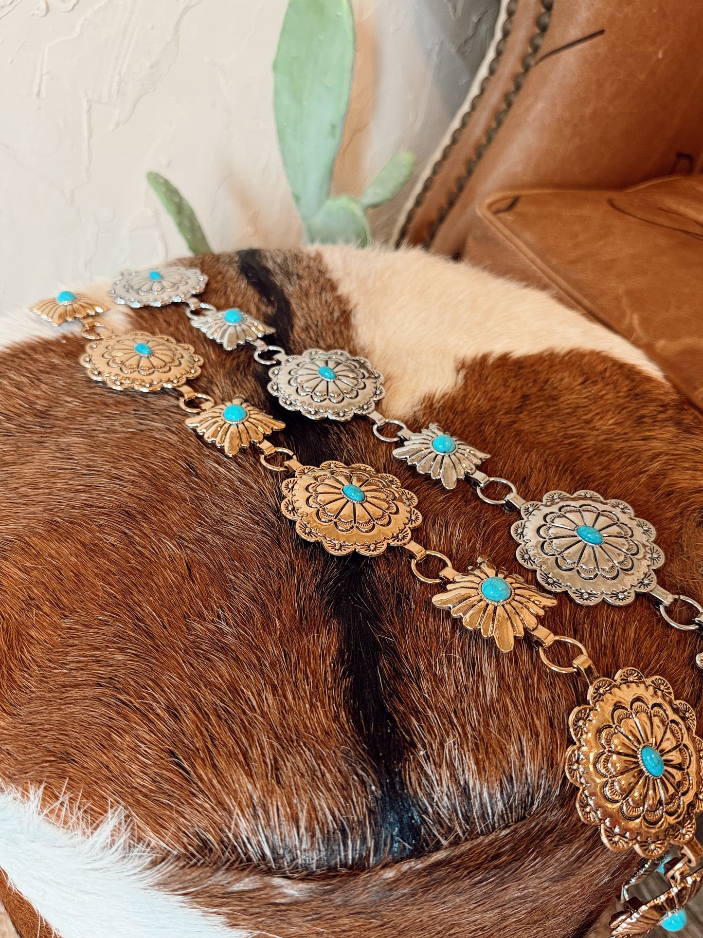 The Stevie Concho Belt in Silver