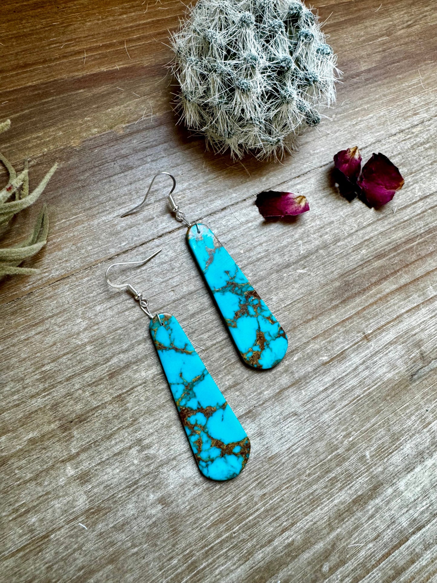 Turquoise Slab Earrings