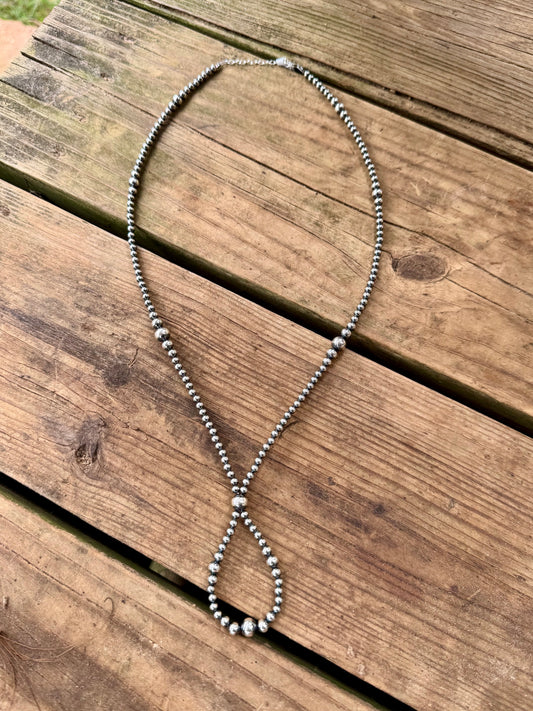 23in Graduated Sterling Pearl Lariat