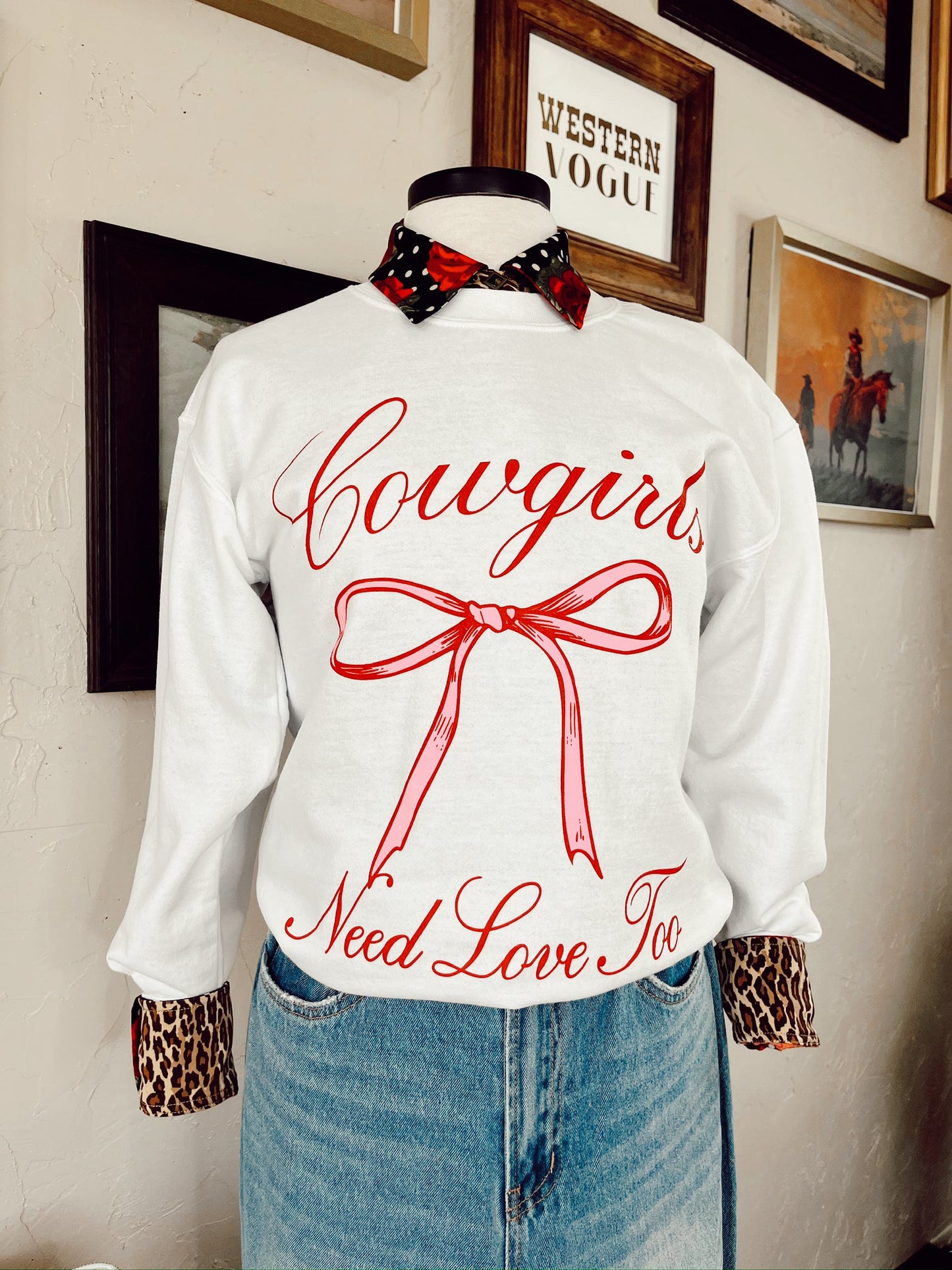 The Cowgirls Need Love Too Sweatshirt EXTRA LARGE
