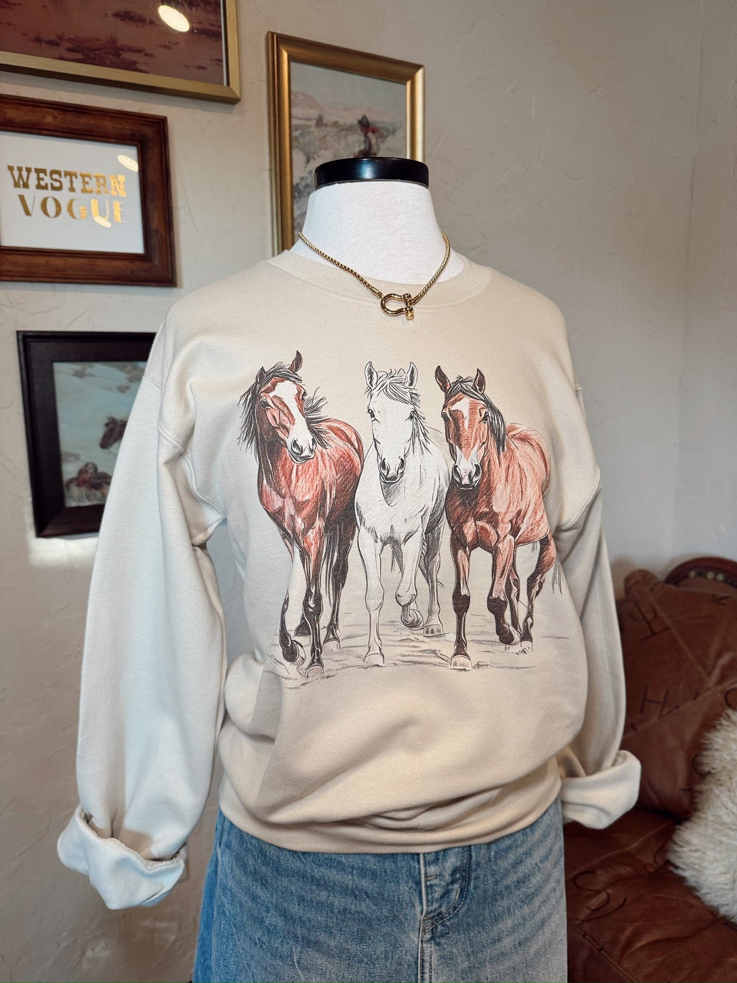 The All The Pretty Horses Sweatshirt-MEDIUM