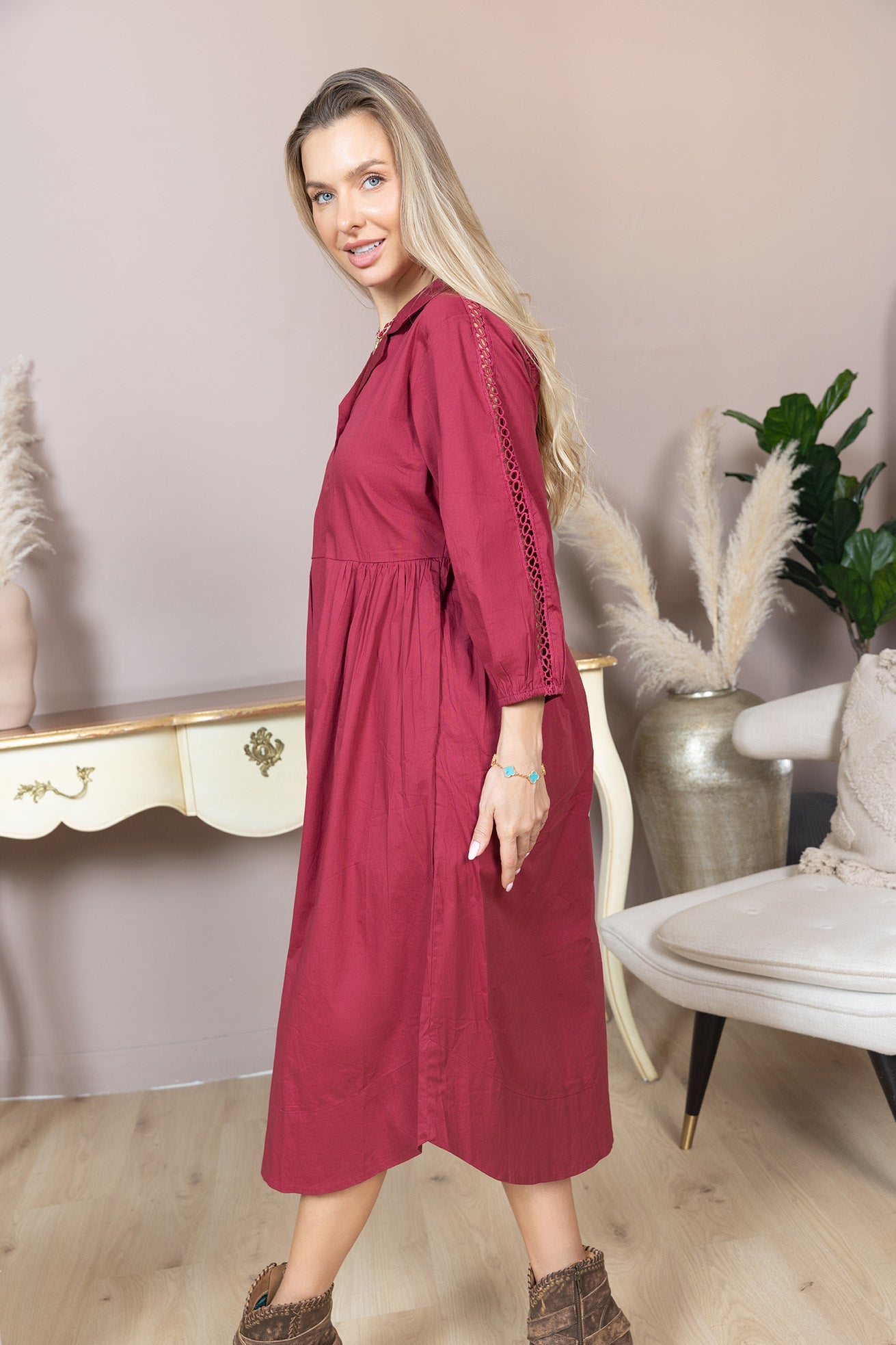 Ninika Drop Waist Dress -(SMALL)
