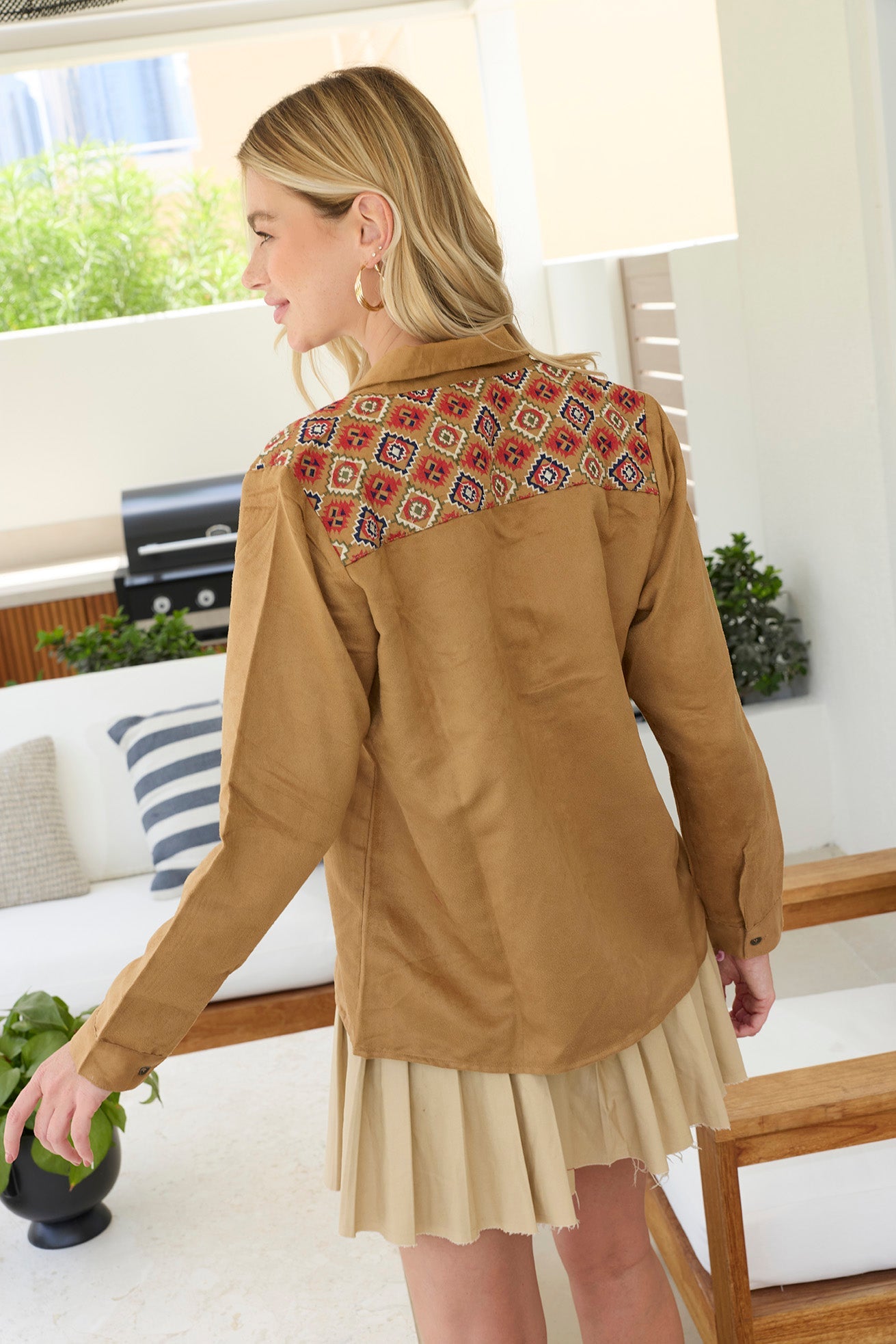 Madisson Jo Embroidered Shacket