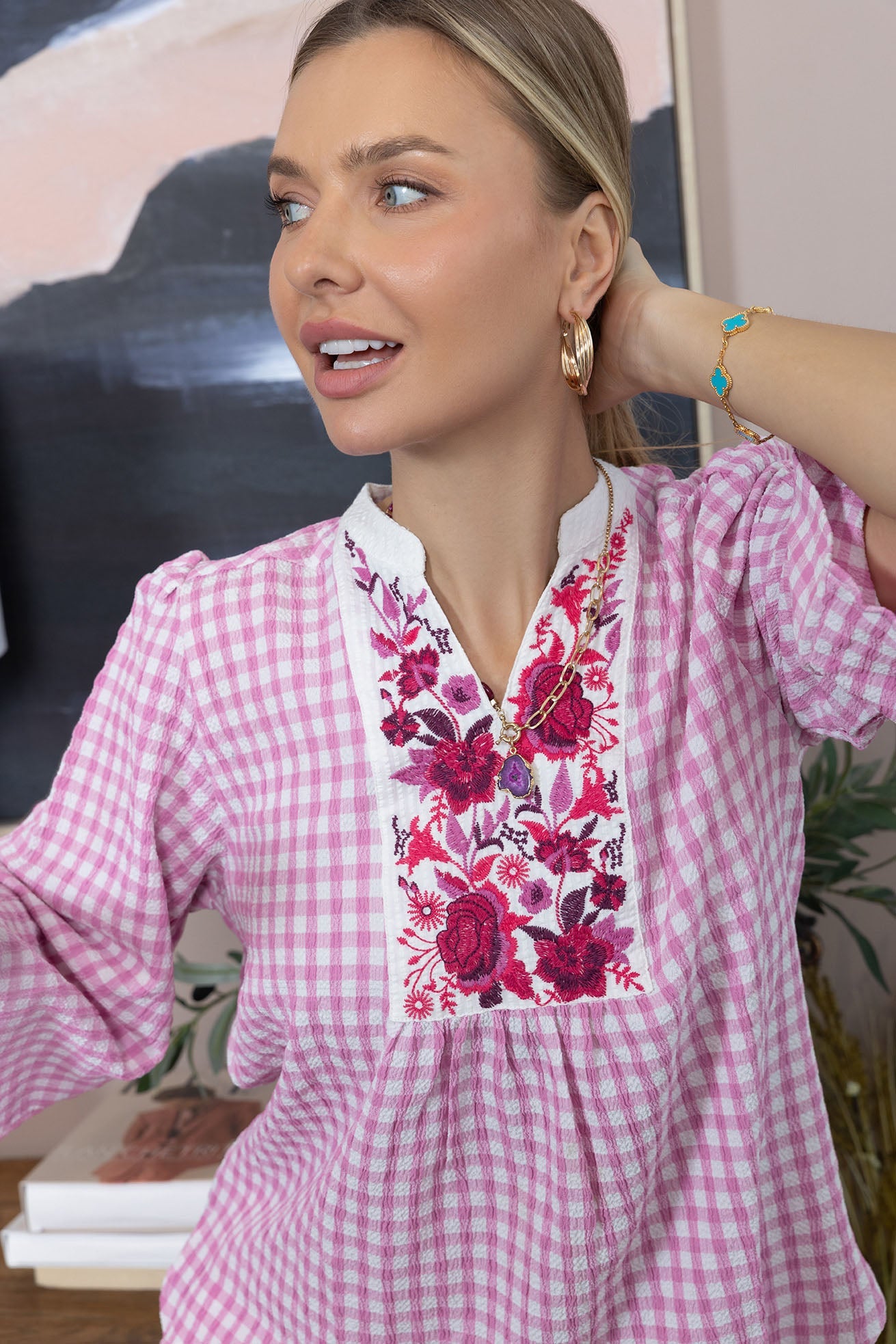 Strawberry Hill Embroidered Top