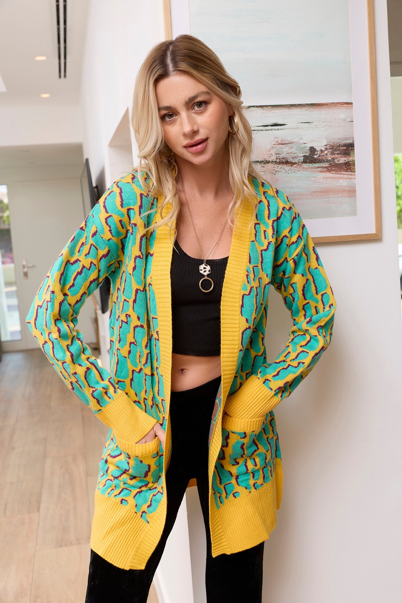 Alexa Tri-Tone Cardigan