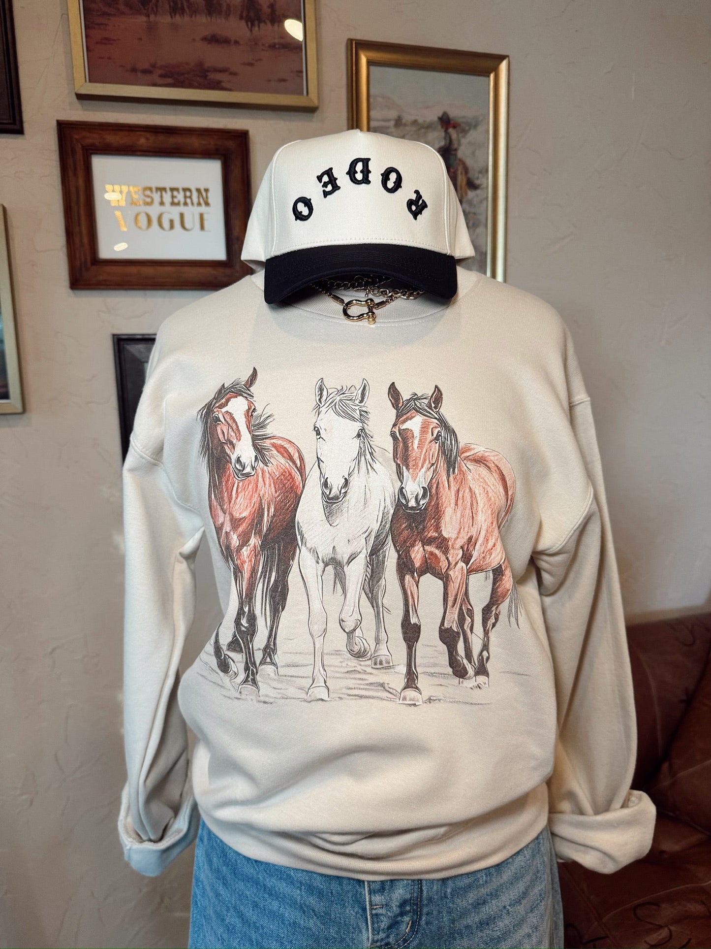 The All The Pretty Horses Sweatshirt-MEDIUM