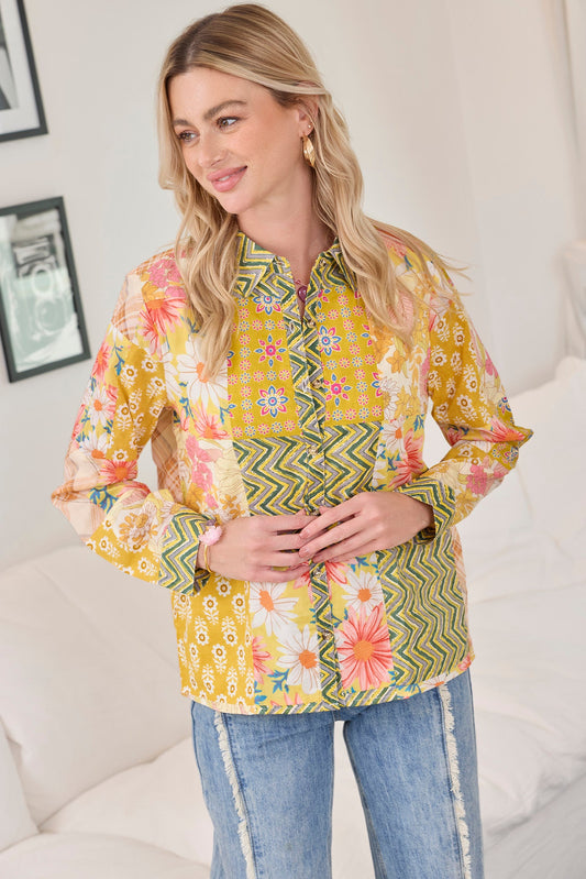 Zest & Bloom Shirt in Boho Yellow