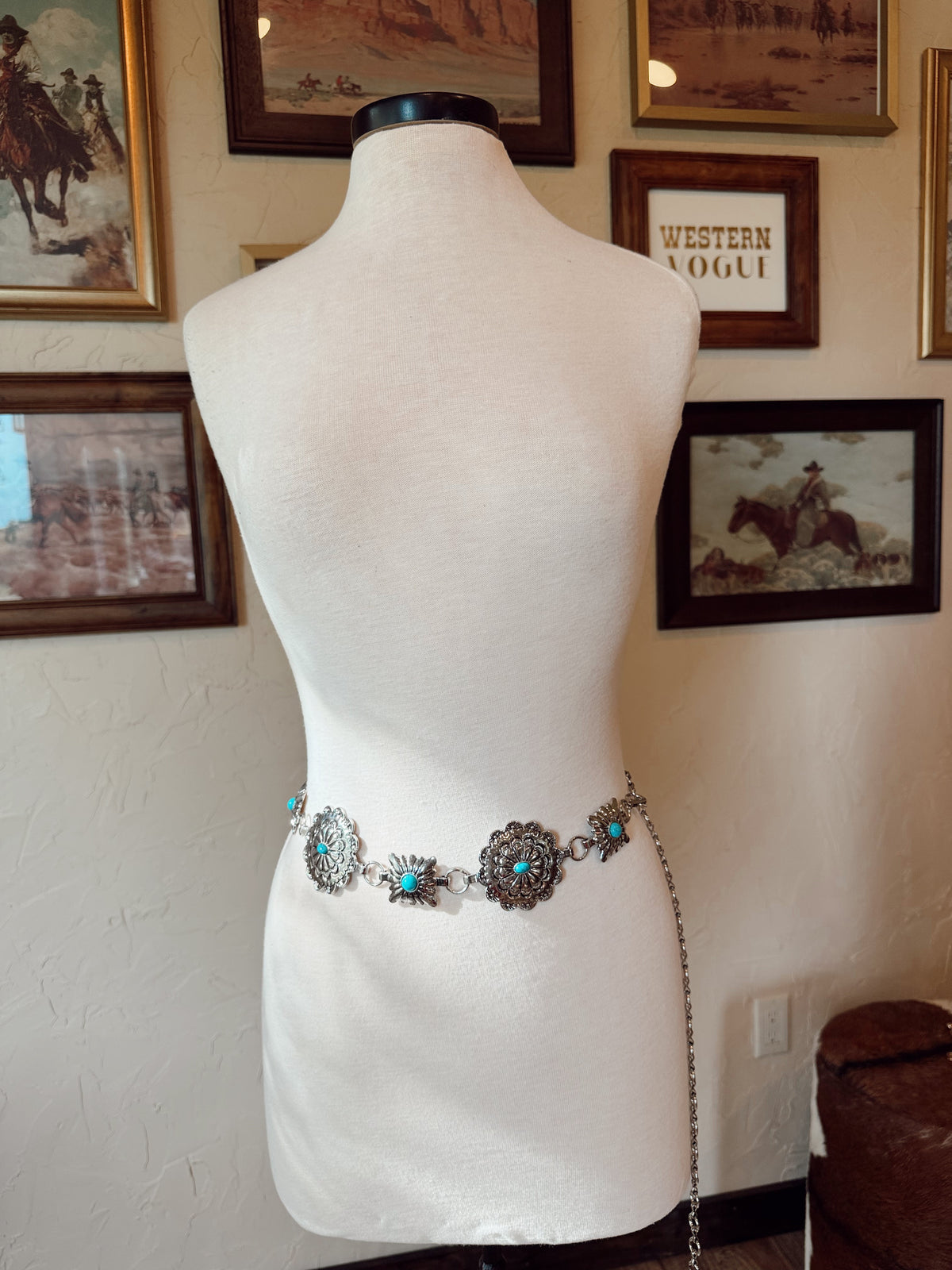 The Stevie Concho Belt in Silver