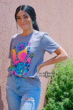 Load image into Gallery viewer, western apparel, western graphic tee, graphic western tees, wholesale clothing, western wholesale, women&#39;s western graphic tees, wholesale clothing and jewelry, western boutique clothing, western women&#39;s graphic tee, neon cactus graphic tee, cacti graphic tee, cactus, bright graphic tee, colorful graphic tee, neon graphic tee, colorful western graphic tee western cactus graphic tee