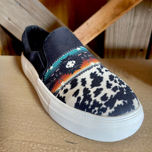 Cowprint Aztec Shoes