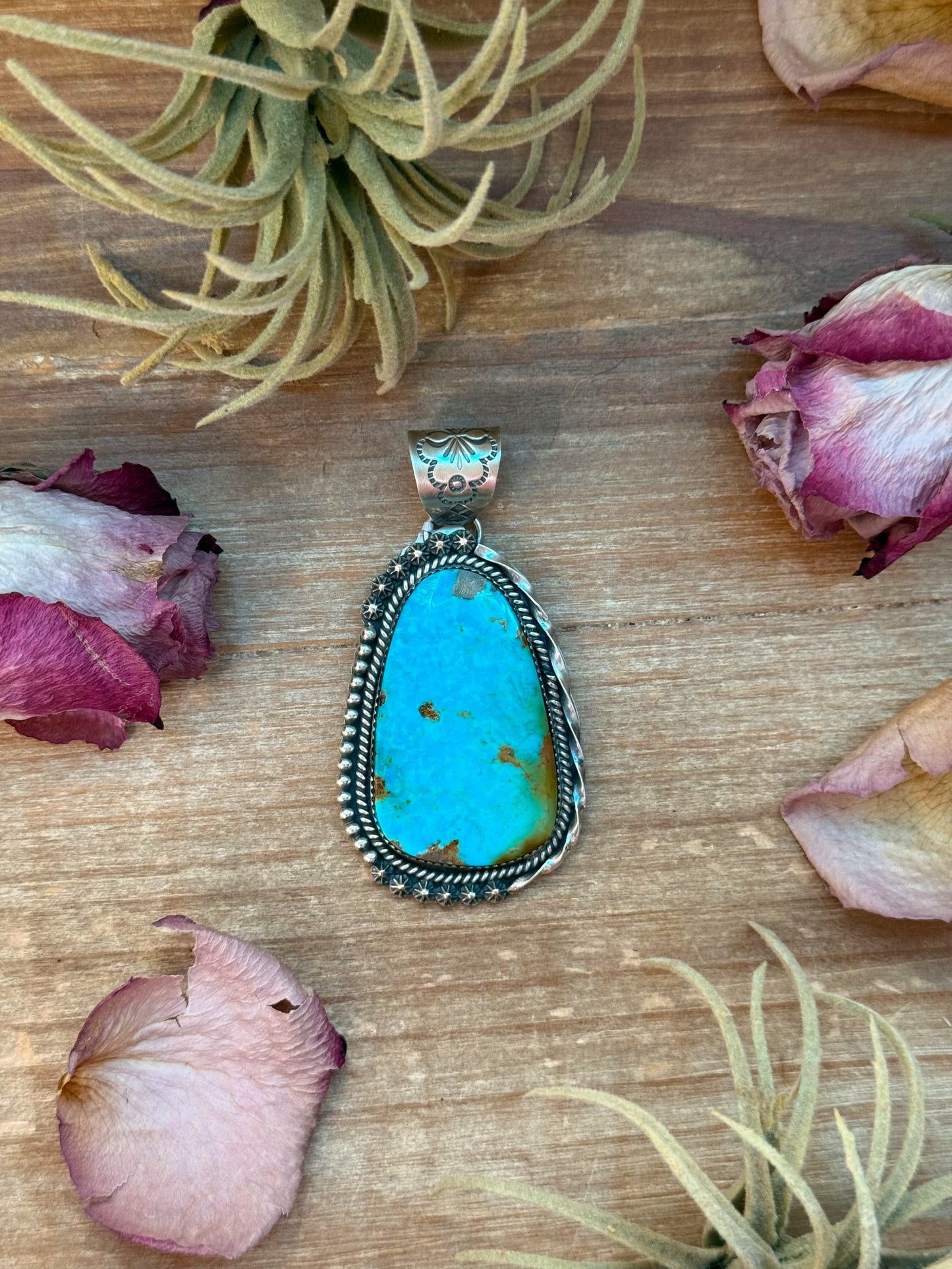 Kingman Turquoise Sterling Silver Pendant