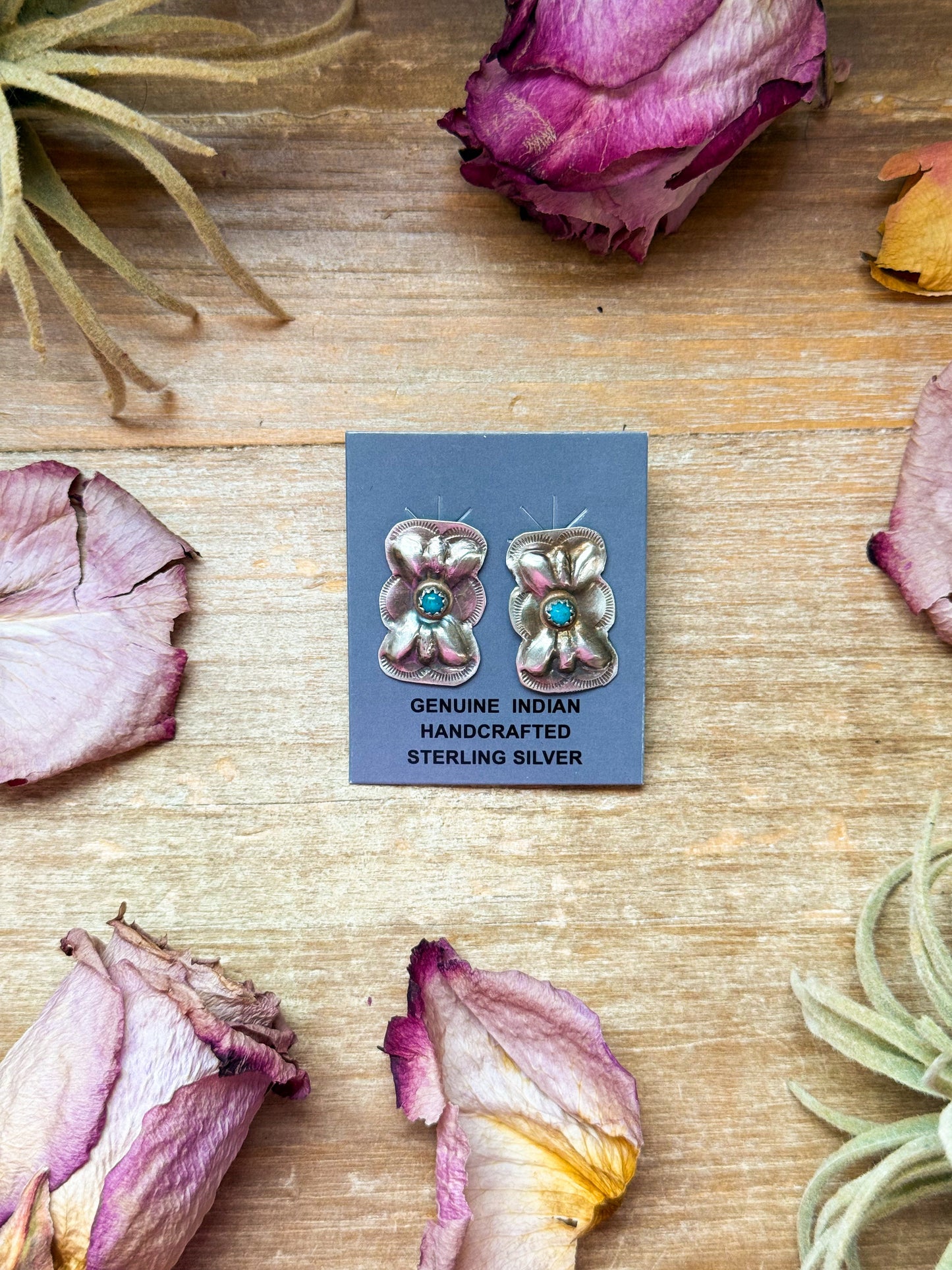 Sterling Silver Kingman Turquoise Stud Earrings