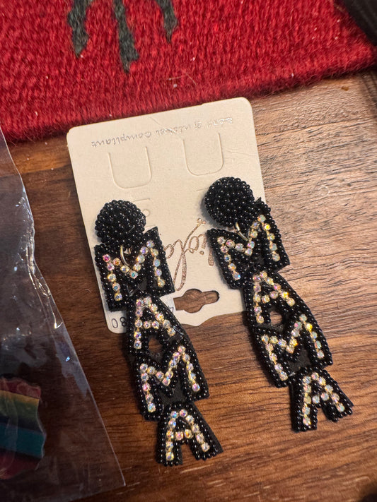 Black mama earring