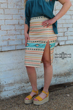 Load image into Gallery viewer, Western Apparel, Western skirts, Western Fashion, Western Boutique, Western Wholesale, cowgirl skirts, western outfits, western attire, western style skirts, western print skirts, wholesale clothing, western skirt, western apparel skirts, dressy western, western midi skirt, western bottoms, aztec print skirt, western aztec print skirt