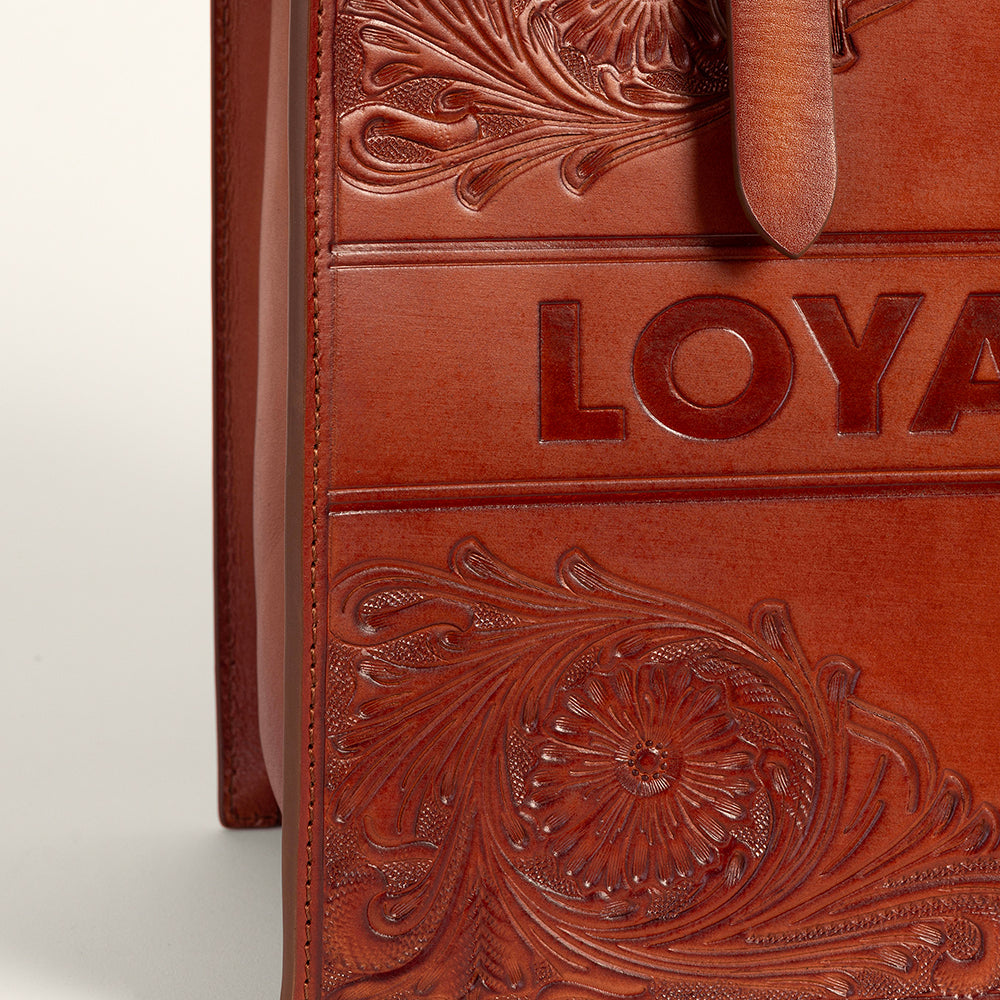 Loyal West Mivva Handtooled Medium Bag - Soft WalnutÂ Leather