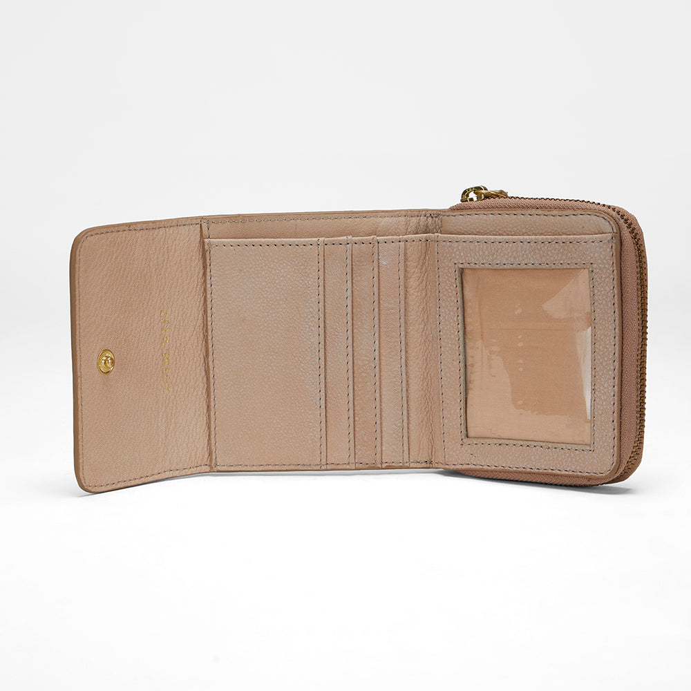Loyal West SOPHIA CARD HOLDER IN HAND FINISHED EMBOSSED LEATHER - WHITE