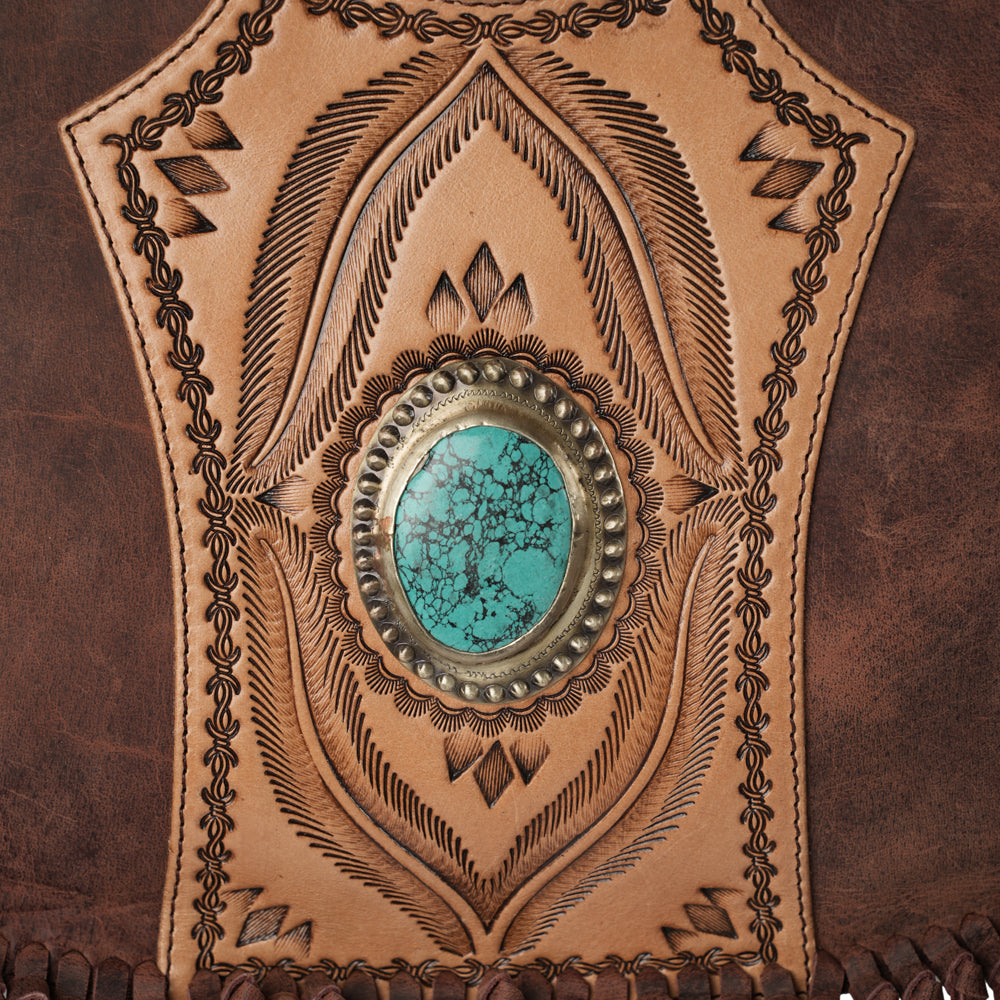 Sedona Tassle Bag - Oiled Ruby Leather