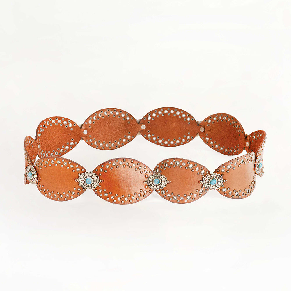 Loyal West Alta Buena Leather Belt In Calfskin