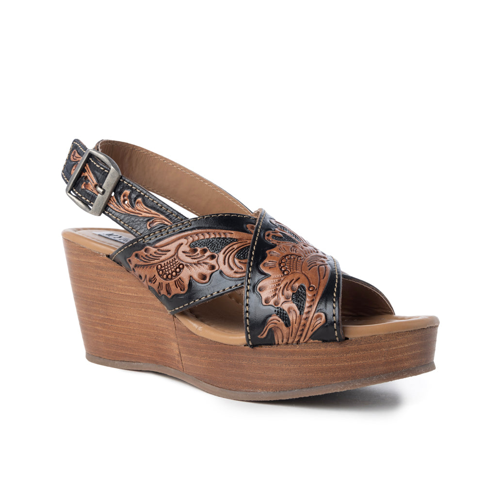 Flower Ridge Hand-Tooled Sandals