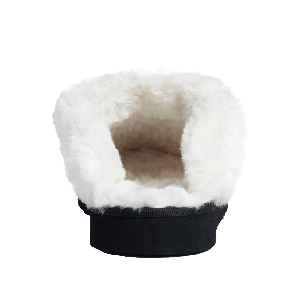 Myra Alamosa Shadow Fur-Lined Hairon Leather Slippers for Women â€“ Winter Indoor Comfort, Soft Sole, Western Style