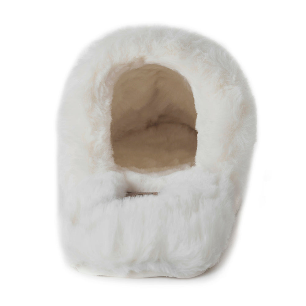 Myra Alamosa Tan Fur-Lined Hairon Leather Slippers for Women Winter Indoor Comfort, Soft Sole, Western Style