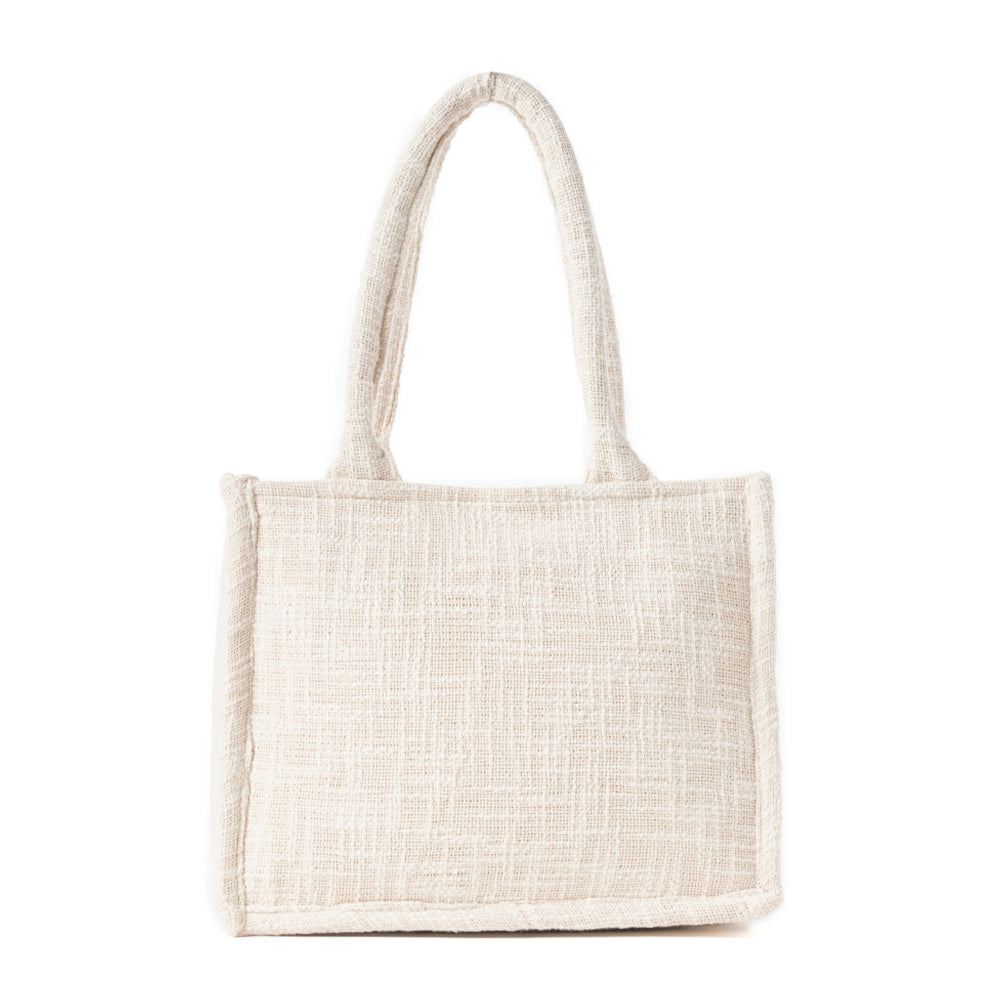 Gypsy Lace Canvas Bag in Boho White