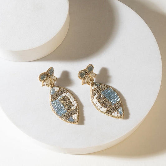 Myra Crystal Bloom Earrings in Twilight Blue
