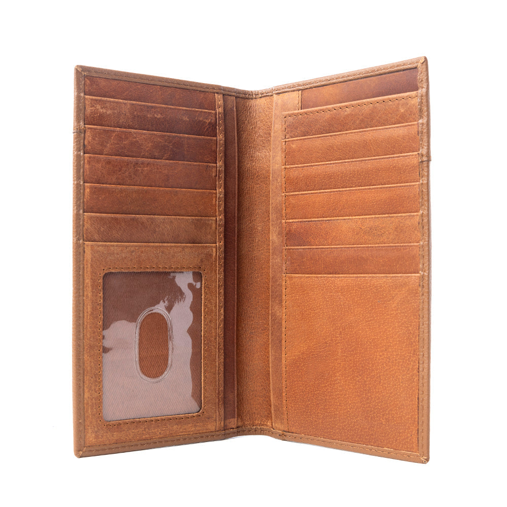 Myra Rustler's Pride Leather Wallet for Men in Wildhide Oak