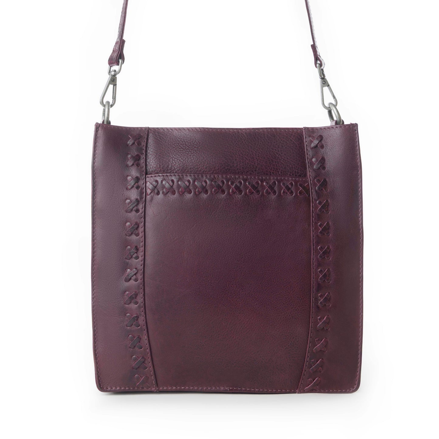 Myra Zidana Mirelle Woven Veg Tanned Leather Sling Bag in Mulberry Shine