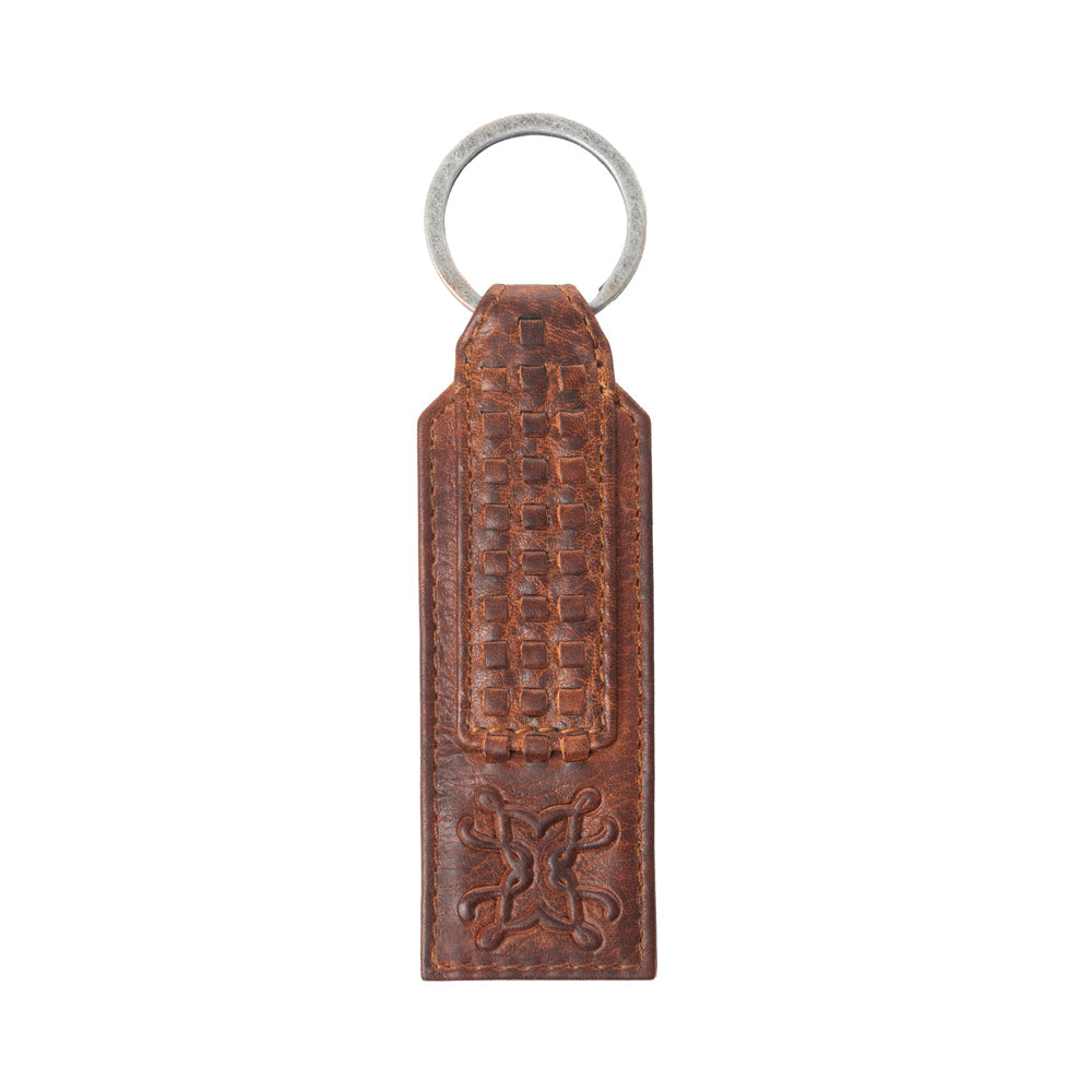Myra Zidana Ardan Artistry Veg Tanned Leather Keyfob in Wild Ember